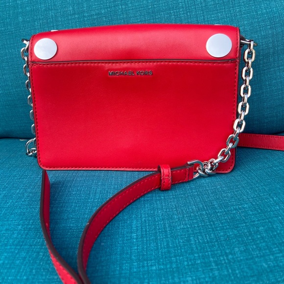 Cherry Red Michael Kors Crossbody Bag - Picture 7 of 8